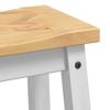 Kitchen Island Set with Door 3 pcs White and Honey Wax Solid Pine