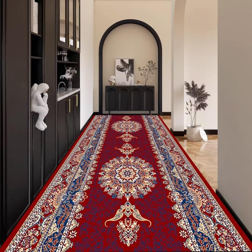 Persian Corridor Carpet Retro Decoration Home Hall Passageway Runner Rug Non-slip Stairway Carpets Customizable Luxury Aisle Mat