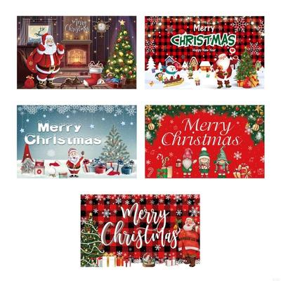 70,8x43,3 Zoll Weihnachtsszene Kulisse Polyesterstoff für Indoor-Feierdekorationen und Fotohintergründe