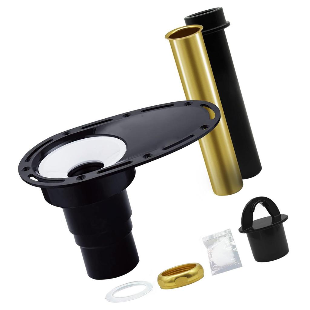 Tub Drain Rough in Kit with Brass and ABS Pipes Drainage Bottom Plate and Adapter Set for Freestandi