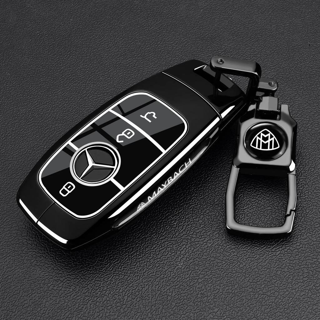 OQA4 Car Key Case Cover for Mercedes Benz C S A Class W206 W223 S350 C260 C300 S400 S450 S480 S500 Smart Key Holder Keychain