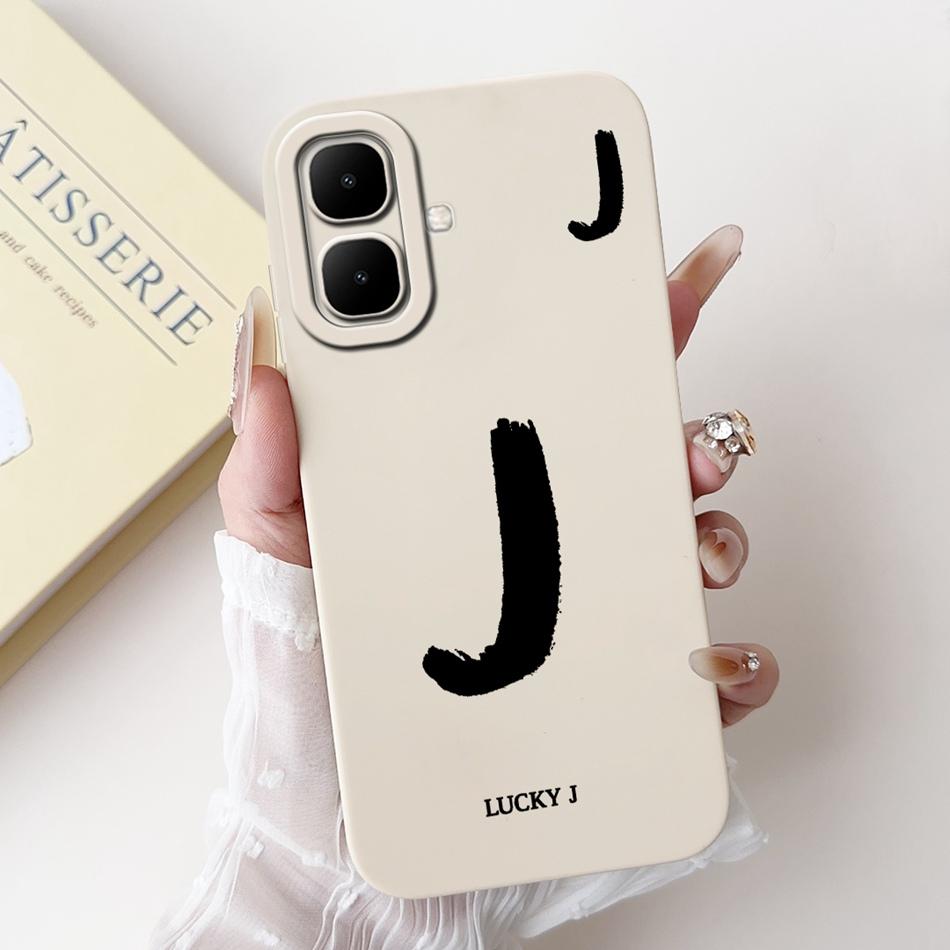 For Infinix Smart 10 2025 Lucky Initial Letter Phone Case For Infinix Smart10 Soft Silicone Shockproof Cases