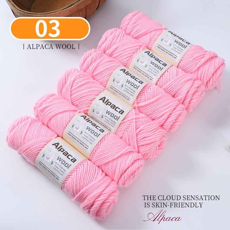 Alpaca Wool Medium Thick Yarn Ball for Hand-Knitted Cardigans, DIY Scarves, and Sweaters