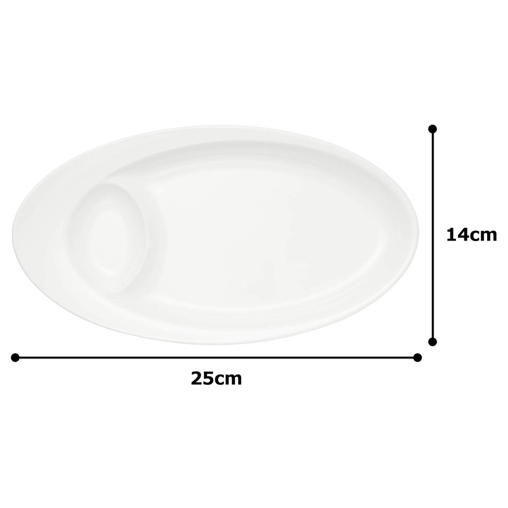 NARUMI 25cm Sushi Beet Made in Plate, White, Japan, 51031-5758