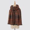 Plaid contrasting color thickened scarf women's imitation cashmere high-end sense versatile warm scarf autumn and winter new scarf