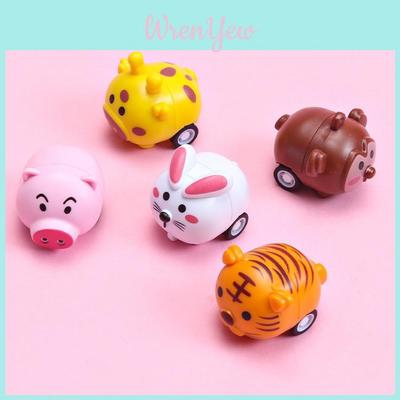 Tiger Rabbit Plastic Animal Inertia Toy Car With Push And Slide Function For Kids Development