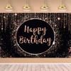 Rosa Gold Schwarz Alles Gute zum Geburtstag Hintergrund Rose Gold Glitter Ballon Geburtstag Dekoration Party Decor Home Fotografie Hintergrund