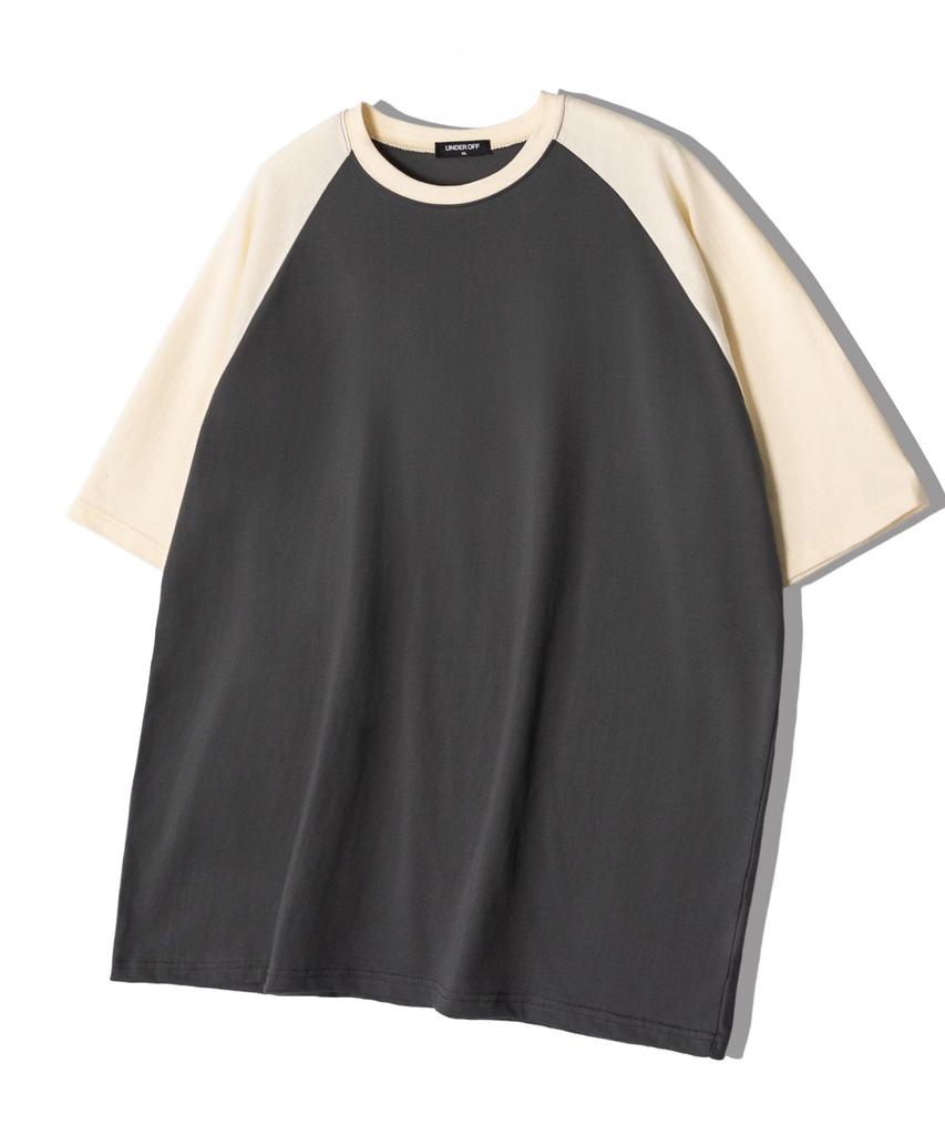 UNDEROFF Oversized Raglan Short Sleeve T-Shirt Black
