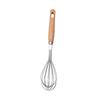 Beech Wood & Stainless Steel Baking Set: Egg Whisk, Pizza Cutter, Cake Spatula, Egg Beater, Mixer, Rice Washer.
