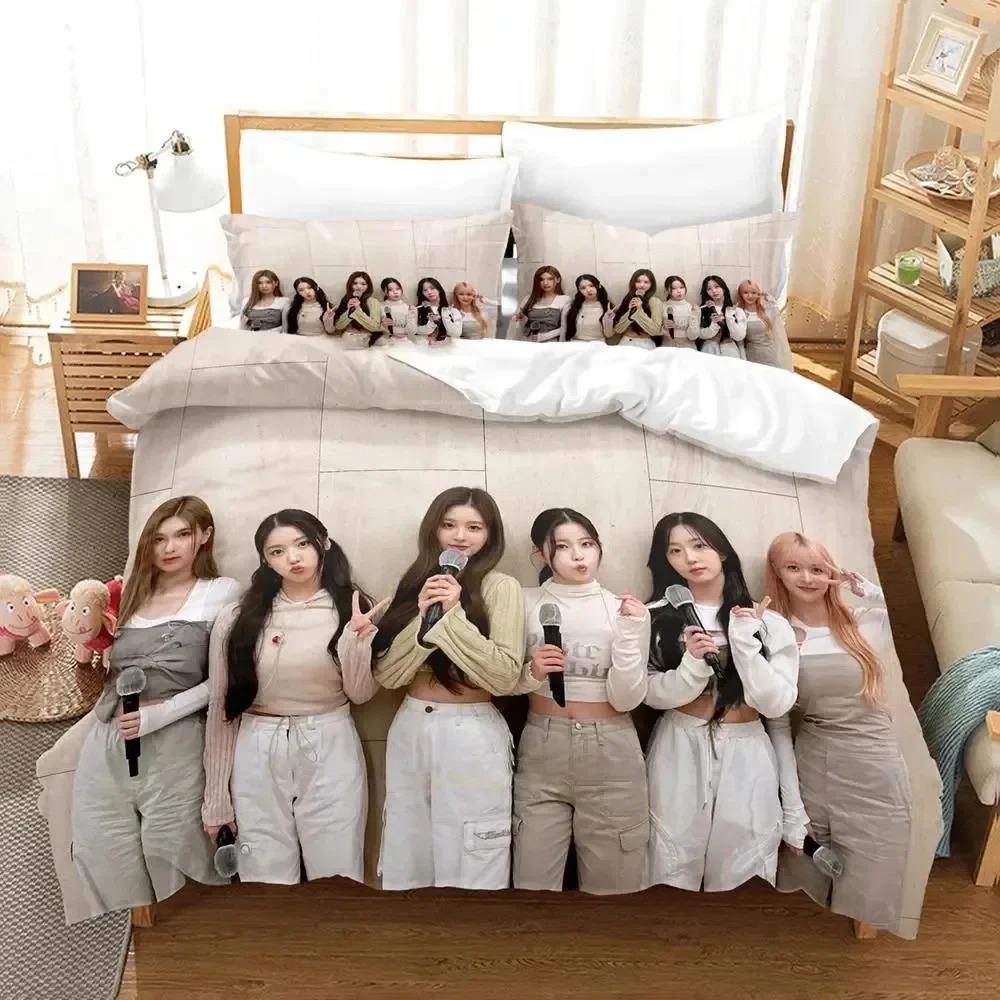 3D-Druck Kpop NMIXX Bettwäsche-Set Bettdeckenbezug Bett-Set Steppdeckenbezug Kissenbezug Bettdecke King Queen Size Jungen Erwachsene Bettwäsche-Set