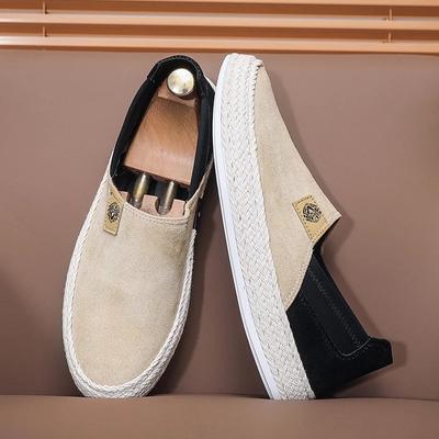 Mode Mode Fritidsskor för Män Slip-on Herrloafers Bekväma Slitstarka Herrballerinas 2024 Nya Andningsbara Herr Canvas-skor