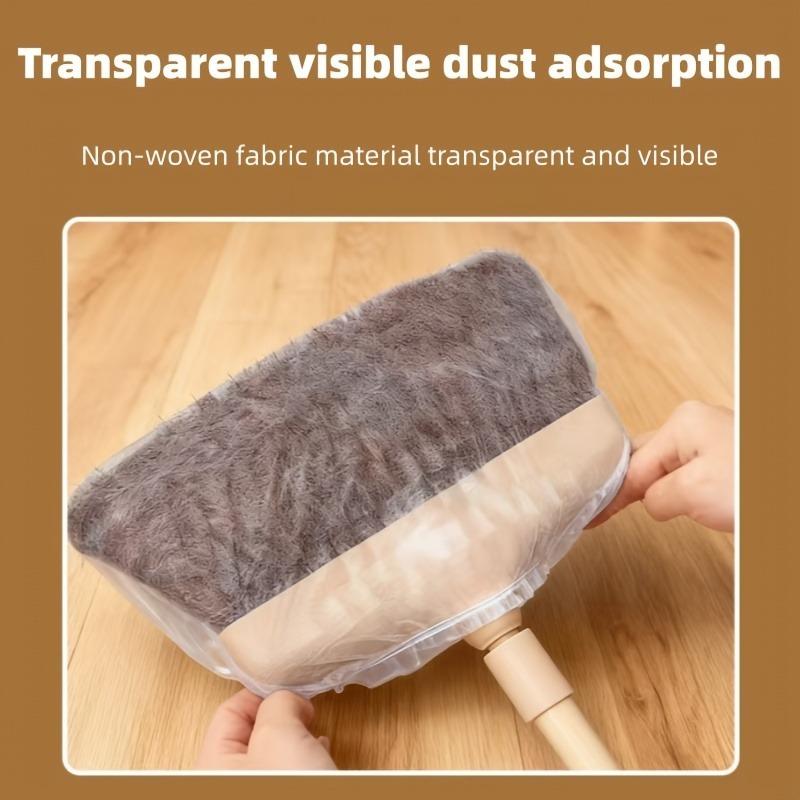 100pcs Home Essential Disposable Broom Covers - Static Strong Adsorption for Hair And Dust, Disposable And No-Wash, Time-Saving Cleaning