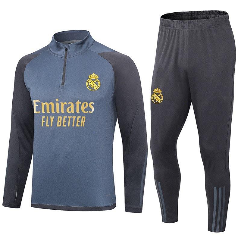 Autumn And Winter Real Madrid Barcelona Arsenal Training Suit Long Sleeve Half Zipper Football Suit Sportswear Adult Suit