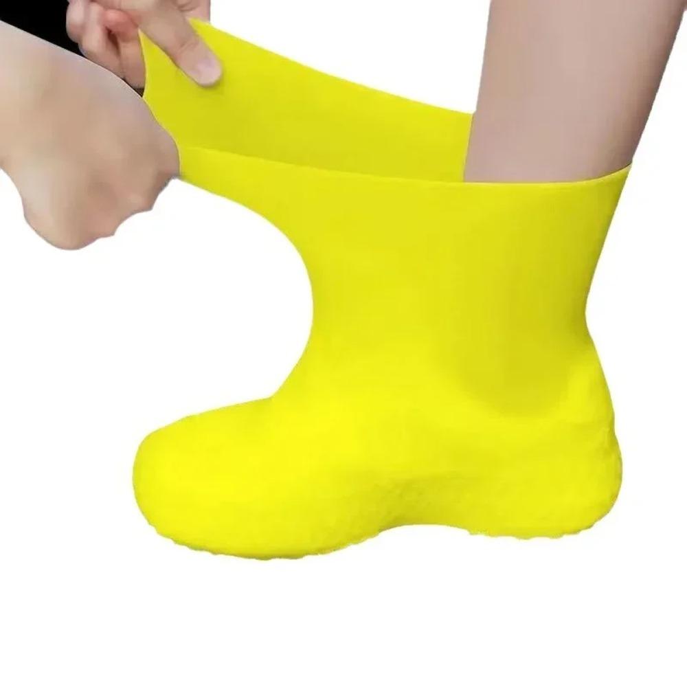 1 Paire Surchaussures Imperméables en Latex Unisexe Protections de Chaussures Réutilisables Antidérapantes Surchaussures Bottes de Pluie Accessoires Chaussures de Marche