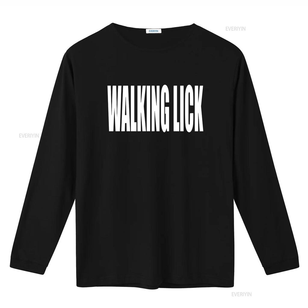 Cool Gothic Streetwear Walking Luck Bold Black White Letter Print Casual T Shirt Vintage Washed Homme Fashion Stylish