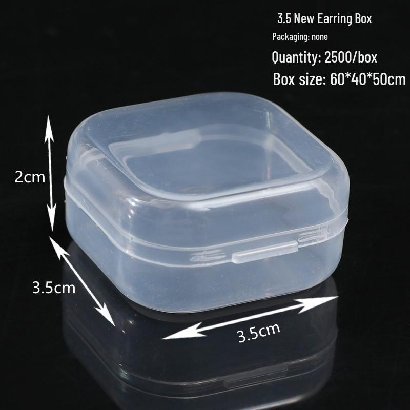 Mini Scatola Trasparente in Plastica con Coperchio per Tappi per le Orecchie, Gioielli, Ami da Pesca e Componenti - Organizer a Scomparto Singolo