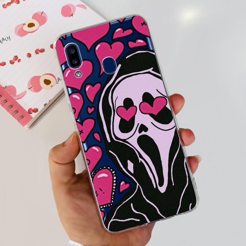 For Samsung Galaxy A20 Case A205 SM-A205F Silicone Cover Cute Astronaut Soft Phone Cases For Samsung A20e A202F A30 A305F Bumper