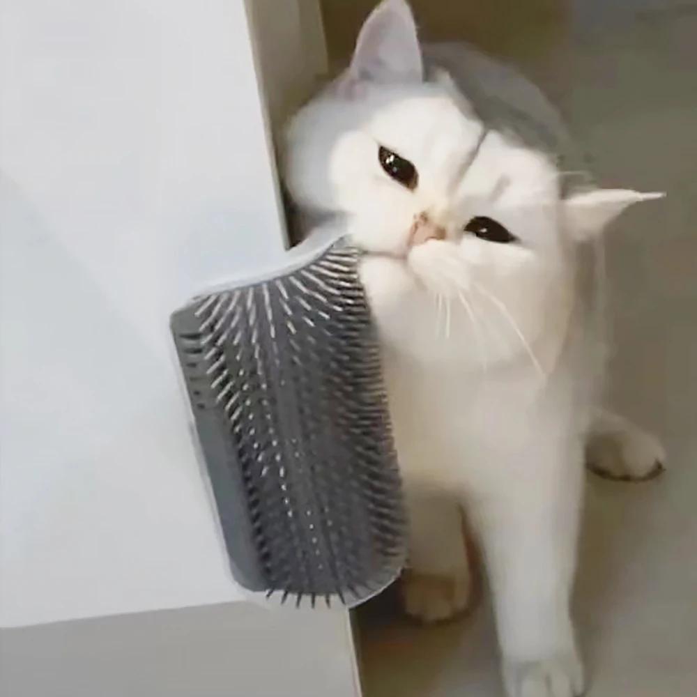 Pet Cat Itch-scratching and Fur Rubbing Device, Mint Ball Comb, Corner Corner Cat Plaything, Self-entertainment Toy