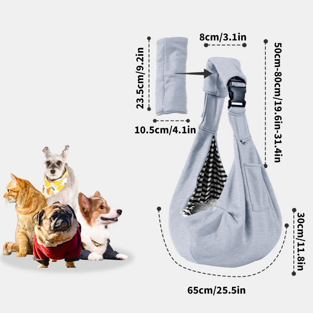 Dog Carrier Sling Front-Facing Hands-Free Pouch With Adjustable Strap For Carry Small Dogs And Cats Travel Safety Harness