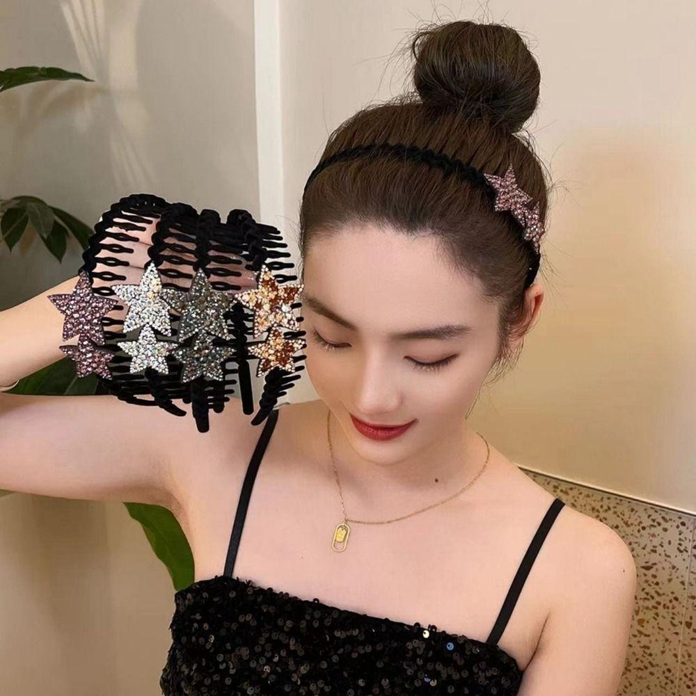 Flocking Hairstyle Hairpin Double Bangs HairClip New Bangs fixed HeadHoop  Women Girl