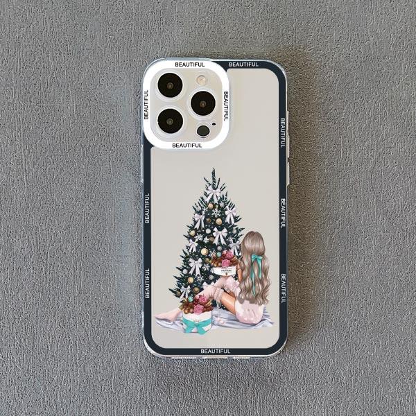 

Clear Beauty Makeup City Girl Pattern Case For iPhone 14 X XR XS 15 13 12 11 Pro Max drawn girl Cover For iPhone 7 8 Plus SE2 iphone 11