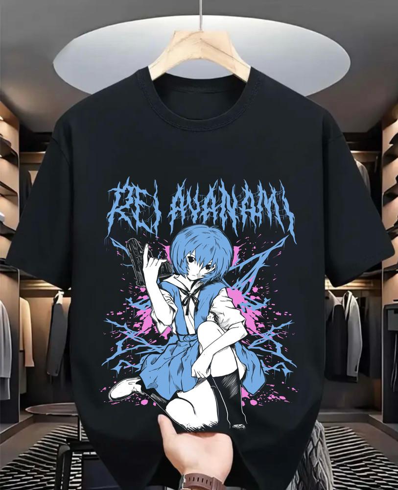 

Neon Genesis Evangelion T-shirt Eva Unit 01 Japanese Horror Anime gift Shirt L