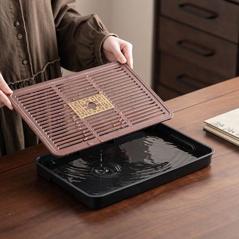 Melamine Desktop Drainage Tea Tray
