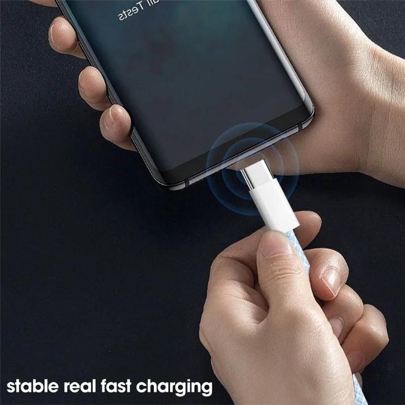 PD 60W Dual USB Type C Data Cable For iPhone 15 Pro Max 15 Plus Phone Fast Charging Nylon Braided Cable For Samsung Xiaomi OPPO