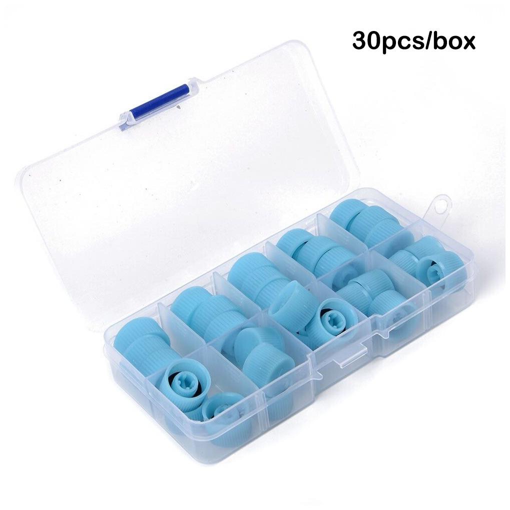 30ps Air Conditioner Part Portable Car Dust Cover Lightweight Practical Valve Core Cap High Low Side Caps Auto Accessories