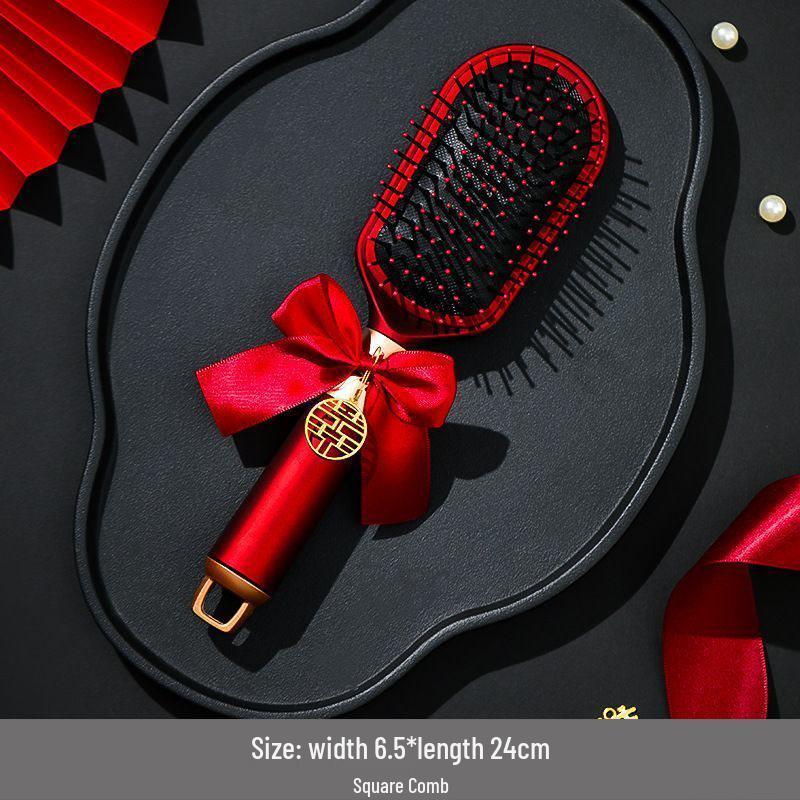 Červené svatební potřeby: Happy Comb Věnná kolekce - Pár polštářů pro ni