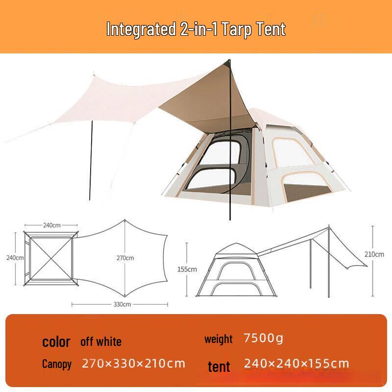 OEING 2-in-1 Portable Folding Camping Tent Canopy