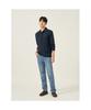 Binpolmen [Essential] Unisex Supima Cotton Pique T-Shirt Navy