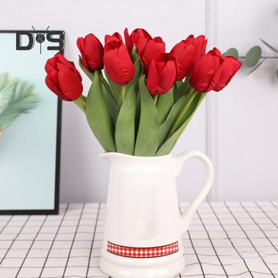 Simulated Tulip 37cm Artificial Tulip Faux Silk Fake Tulip Flower Bulk for Vase Wedding Home Decor Spring Parties Mother's Day Gift