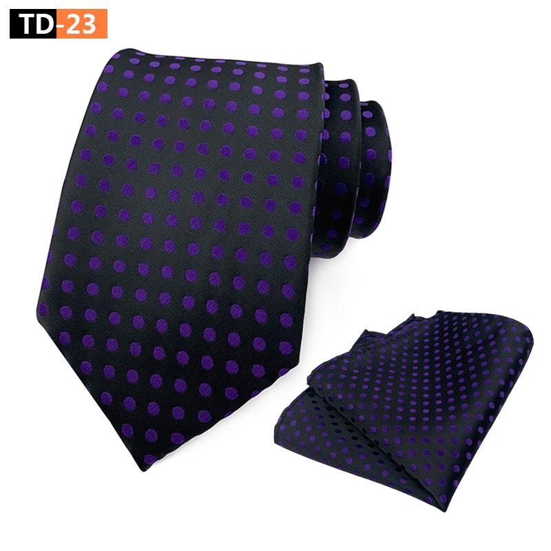 Suit Polka Dot Polka Dot Elegant Atmospheric Suit Tie Pocket Towel Suit