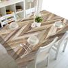 Wooden Texture Printing Rectangular Tablecloths For Table Wedding Decoration Waterproof Coffee Table Cover Anti -Stain Tablecloth