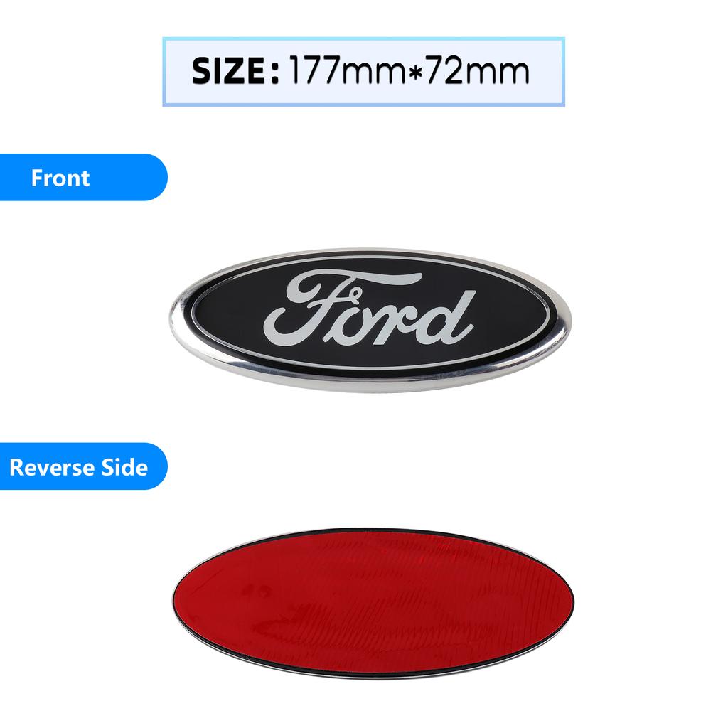 Car Rear Trunk Front Grill Sticker For Ford Grille Emblem Logo Hood Badge Focus Kuga MK7 MAX Fiesta Ranger Mondeo Mustang Escape