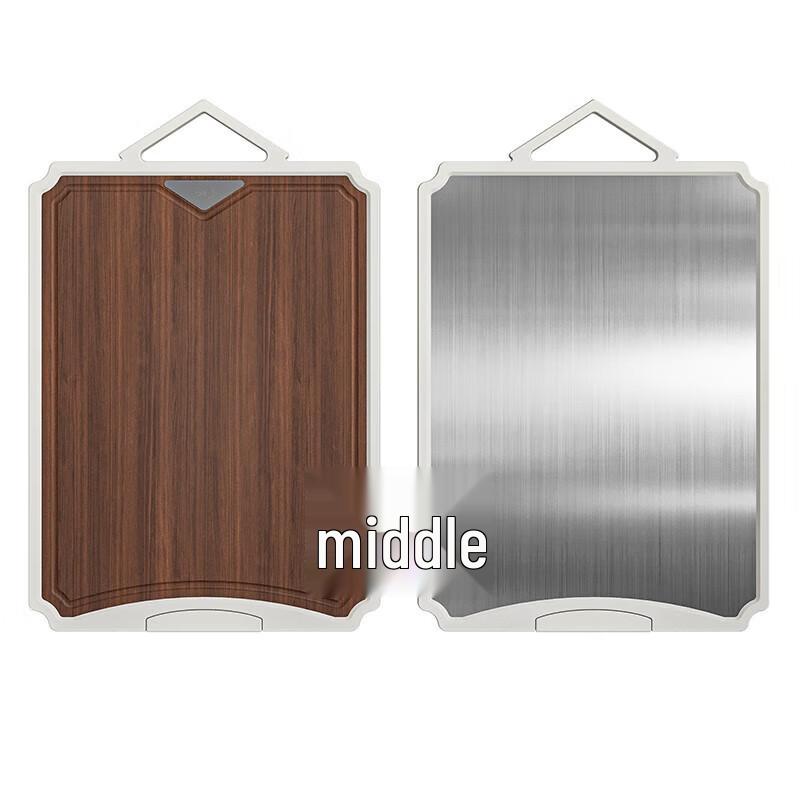 Dibolang Clever Chef Reversible Ebony Wood & Stainless Steel Cutting Board