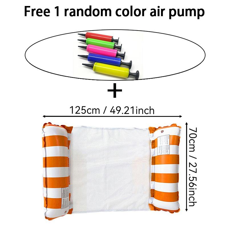 Floating Water Hammock Float Lounger Water Inflatable Floating Bed Chair Pool Party Beach Toy 6