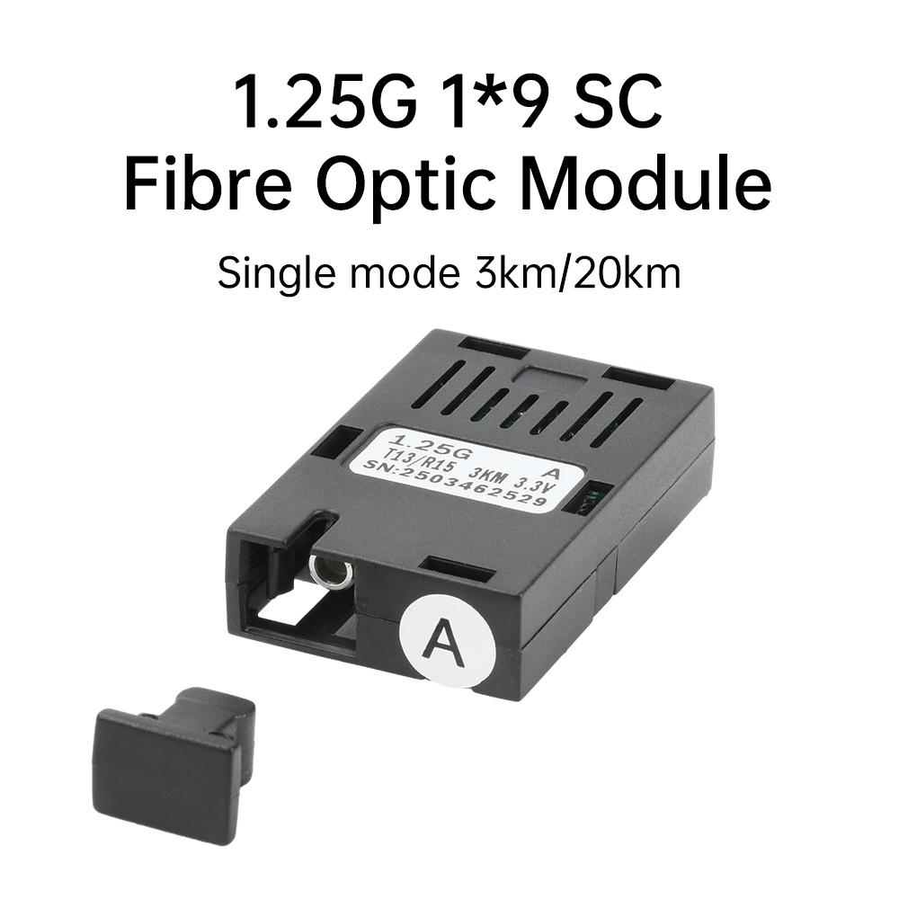1.25G 1*9 Fiber Optic Module 1000M Gigabit SC Single Mode Single Fiber 1310nm/1550nm Fiber Optic Transceiver 3KM/20KM