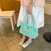 Sweet Polka Dot Underarm Bag Transparent Tote Bag Y2K Clear PVC Jelly Shoulder Bag  Seaside Holiday