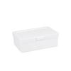 INS Style Pure White Flip-Top Storage Box - Dustproof Stationery & Scrapbook Organizer