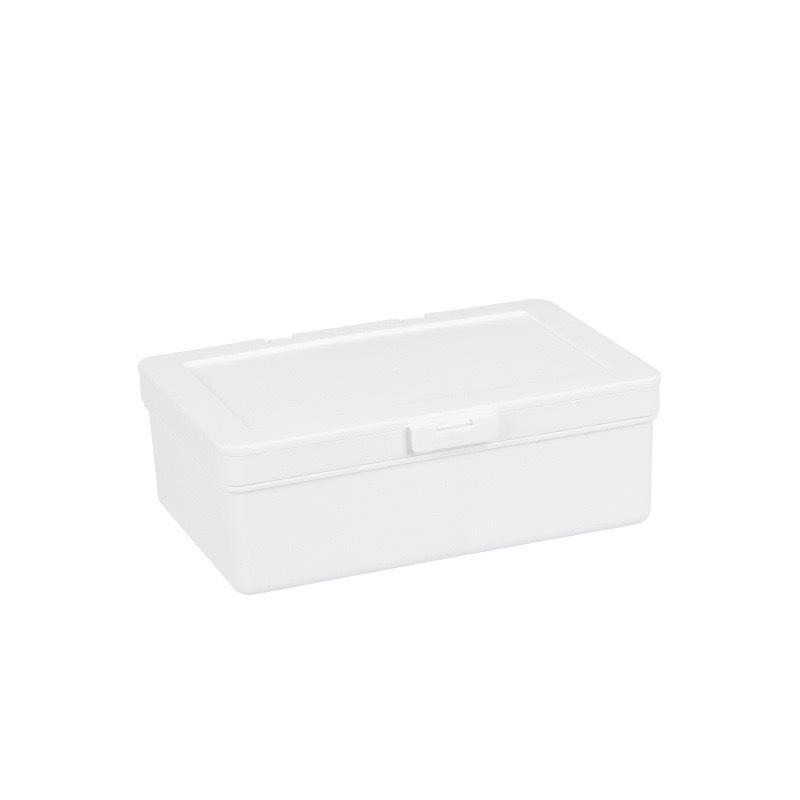 INS Style Pure White Flip-Top Storage Box - Dustproof Stationery & Scrapbook Organizer
