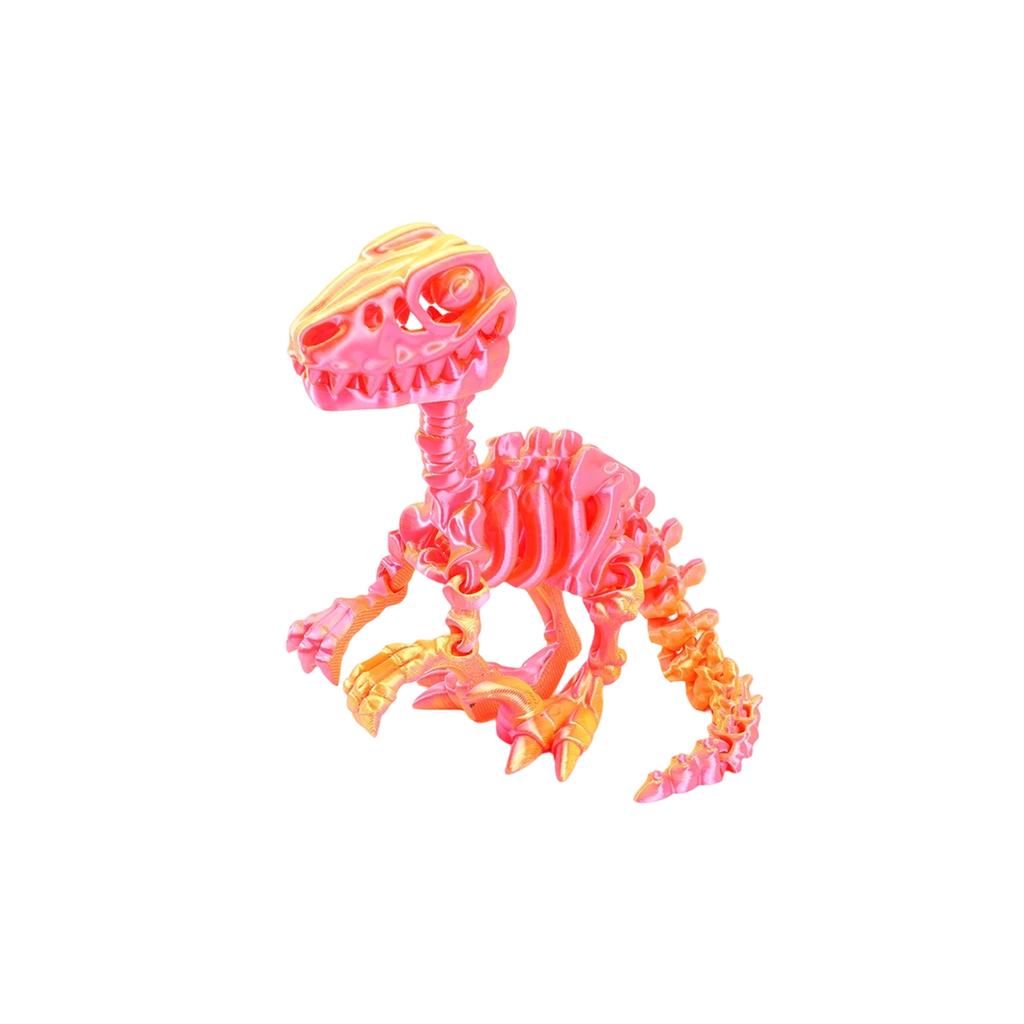 3D Printed Dragon Velociraptor Skeleton Ornament, Realistic Dragon, Fun And Trendy Printed Toy Dragon