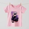Jujutsu Kaisen Satoru Gojo Anime Print T Shirts for Boys Girls Cotton Soft Casual Tee Kids Short Sleeve Summer Top