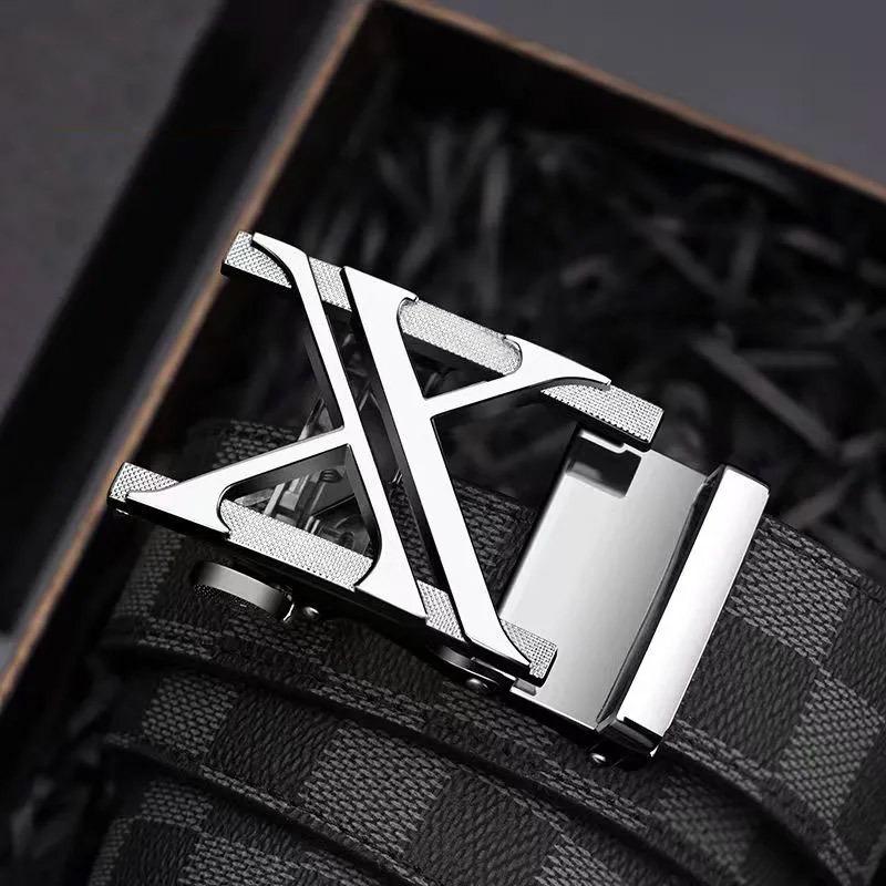 Direct Sales Belt Belt Men'S Automatic Buckle Cowhide Casual Men'S Green Leather Belt