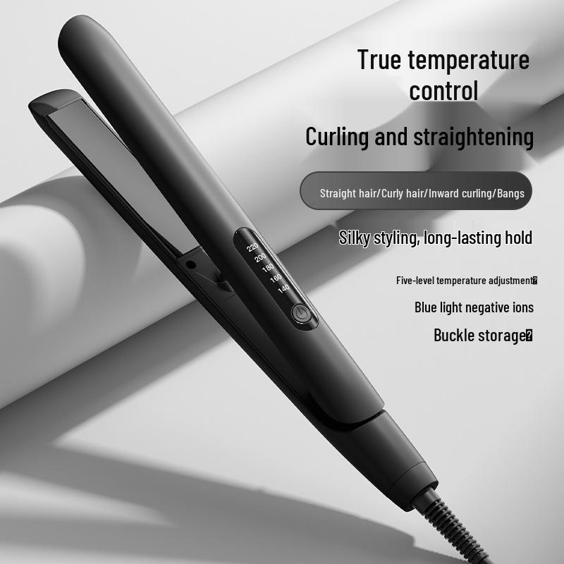 Dual-Use Hair Straightener & Curler: Gentle Styling Tool for Bangs