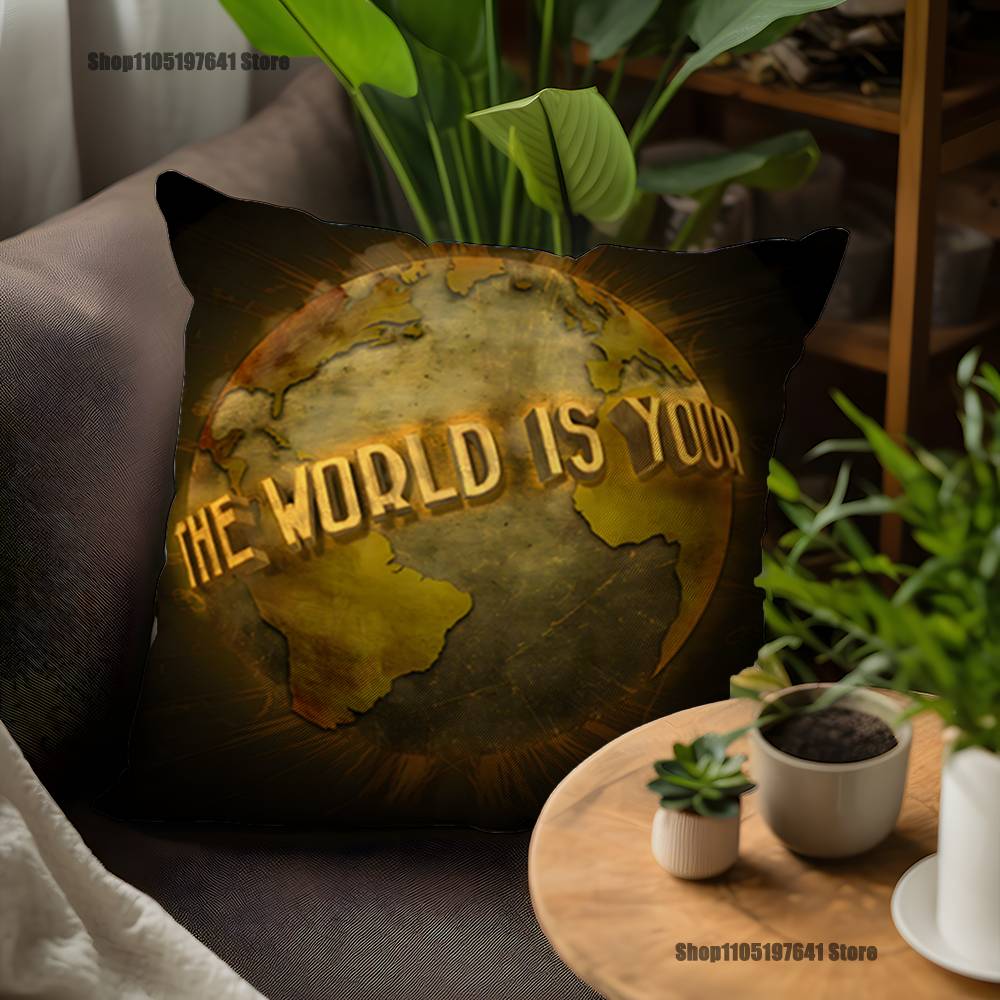 

S-Scarfaces Tony M-Montana Pillow Case For Sofa Decor Car Office Room Printing Cushion Cover Decorations and Protector 12x12Inch