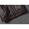 Chinese Size Casual Leather Jacket Men Real Cow Leather Retro Vintage Leather Jackets Mens Jackets