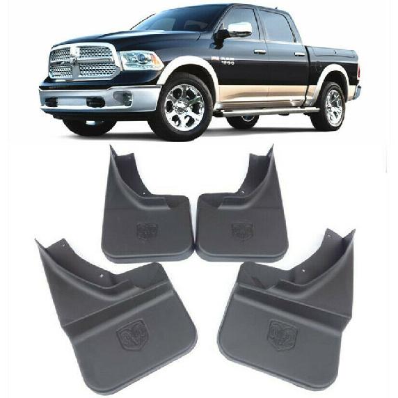 

4 Pcs/Set Molded Car Mud Flaps For 2009-2018 Dodge Ram 1500 2500 3500 With Fender Flares Mudguards Splash Guards