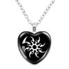 Game Forsaken Azure Anime Azure x Two Time Fanart Funny MeMe Glass Heart Shape Pendant Necklace Jewelry Charm  Collect Gift